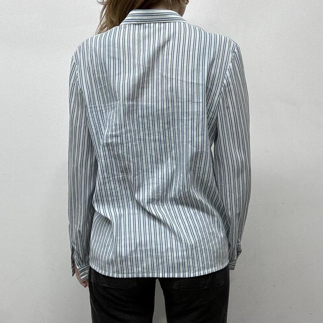 Preppy blue pinstripe shirt