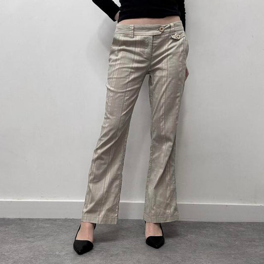 Pinstripe cargo suit pants