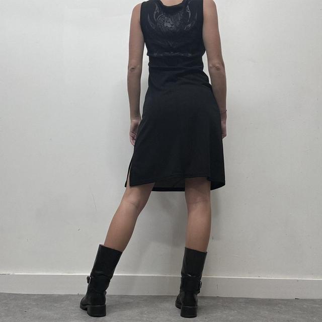 Vintage black mesh slouchy dress