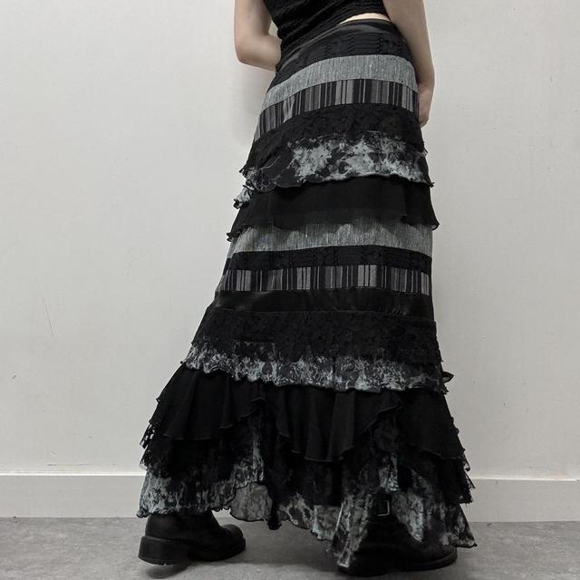 Layered lace grunge skirt