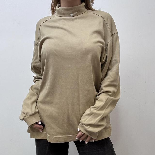 Tan nike roll neck sweater