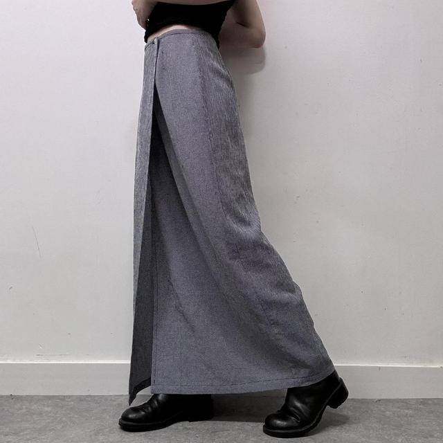 Checked gingham wrap skirt