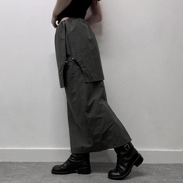 Layered midi tech skirt