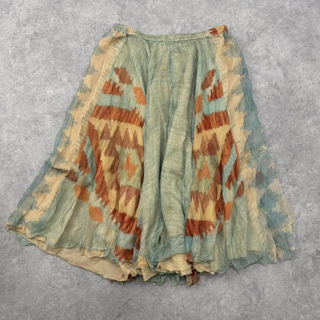 Sheer crinkle silk floaty boho skirt