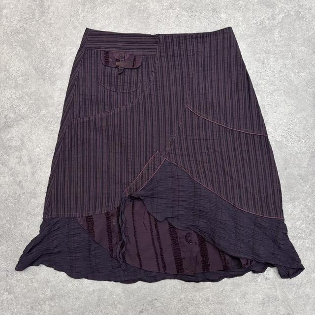 Cargo purple pinstipe skirt
