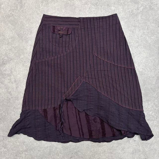 Cargo purple pinstipe skirt