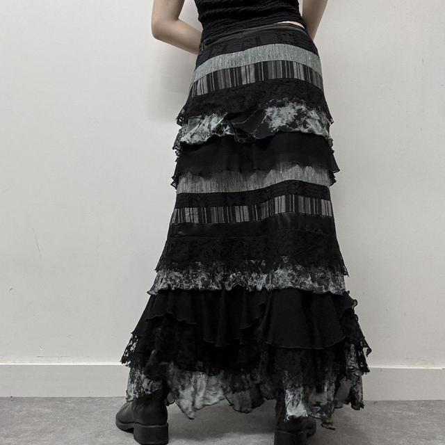 Layered lace grunge skirt