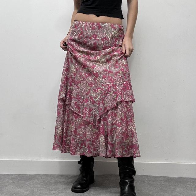 Layered paisley fairy maxi skirt