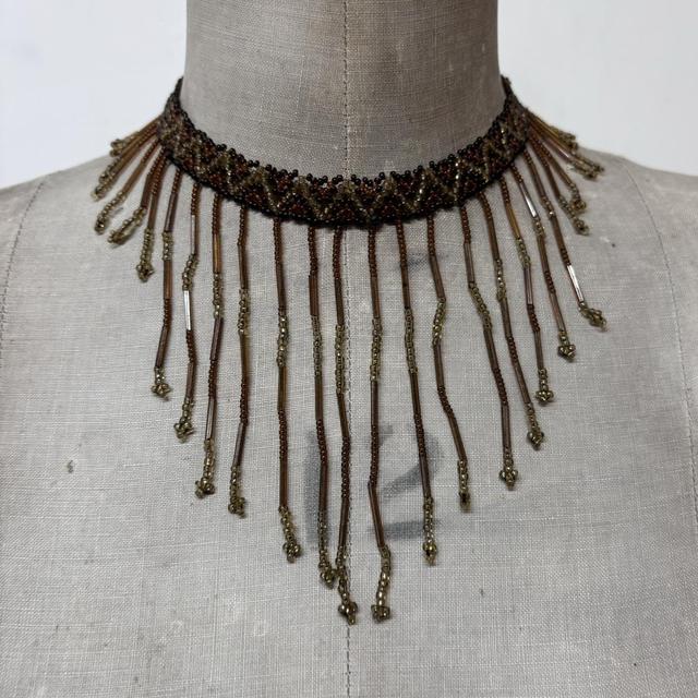 Drape beaded collar neclace