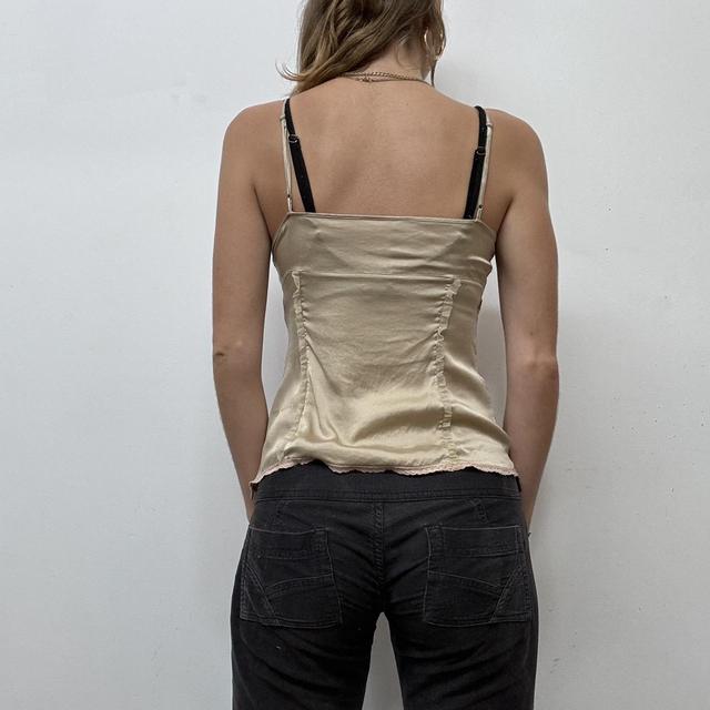 Silk flower embroidered cami
