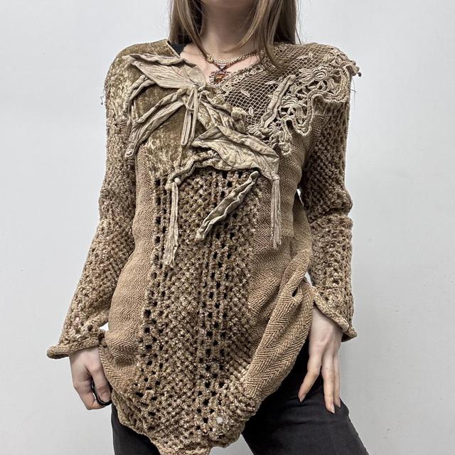 Brown lace fairy jumper