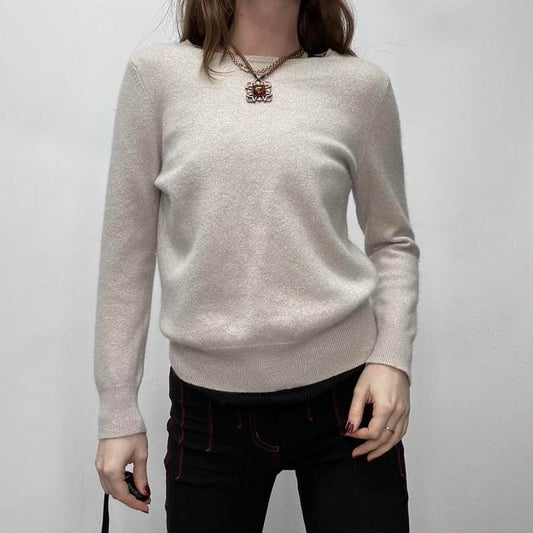 Soft knit cream cashmere jumper