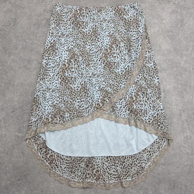 Leopard lace maxi skirt