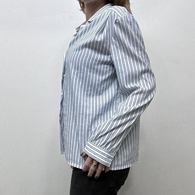 Preppy blue pinstripe shirt