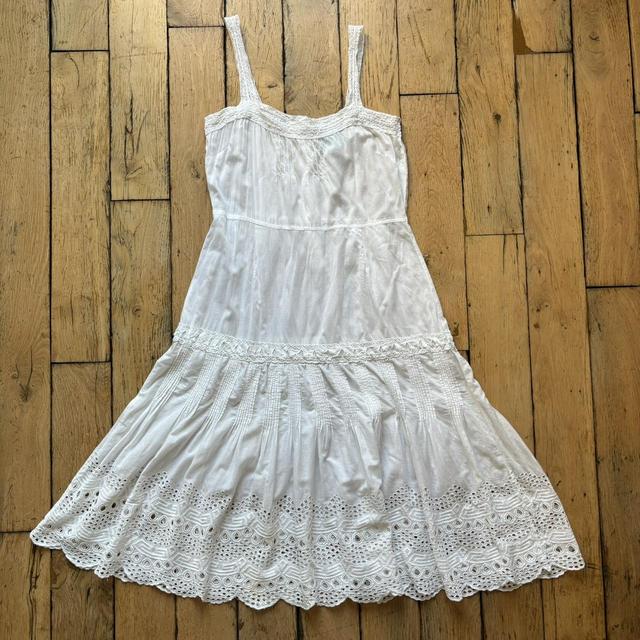 White cotton lace dress