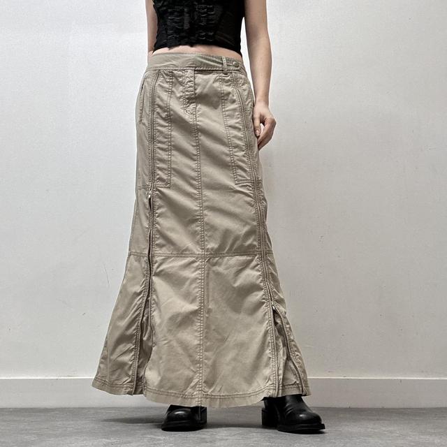 Cargo tan maxi skirt