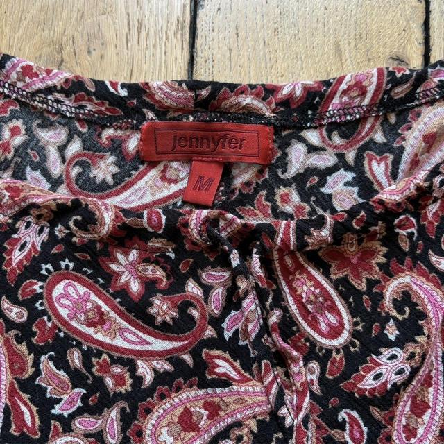 Paisley flare pink blouse
