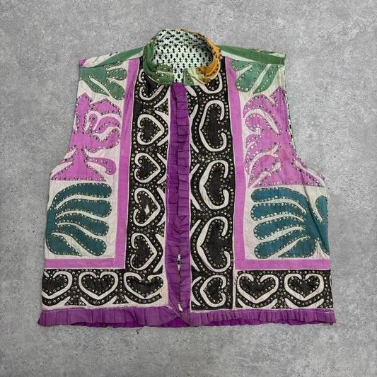 Patterned paisley hippy waistcoat