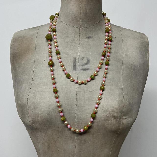 Pearl crystal layered necklace