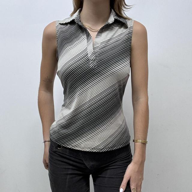 Pinstripe vest 90s shirt