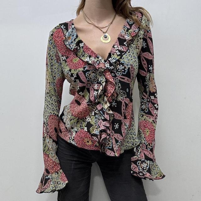 Sheer flared paisley fairy shirt