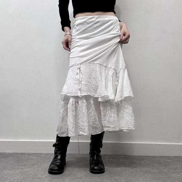 White layered sheer cotton fairy skirt