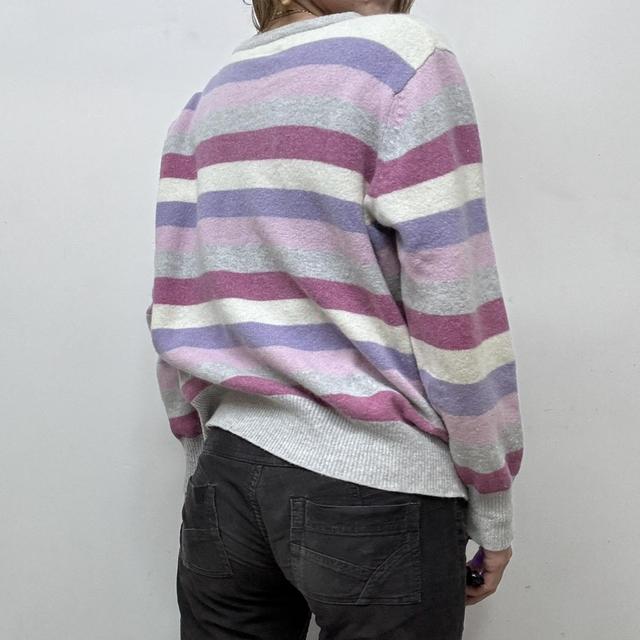 Stripy wool pastel cardigan