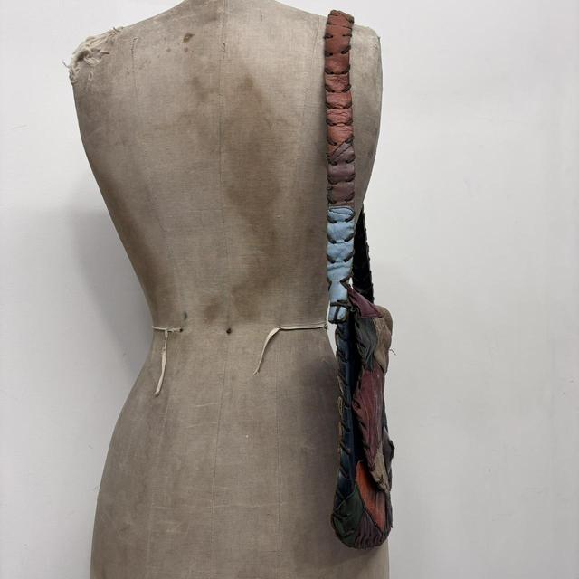 Patchwork leather hippy bag