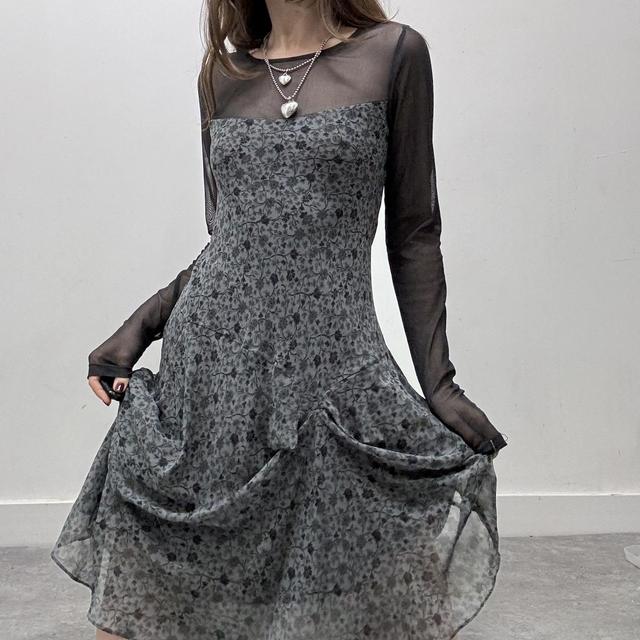 Drape cop copine mesh dress