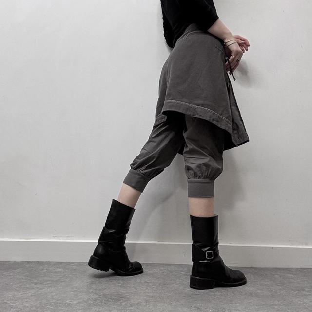 Layered cop copine cargo trouser skirt