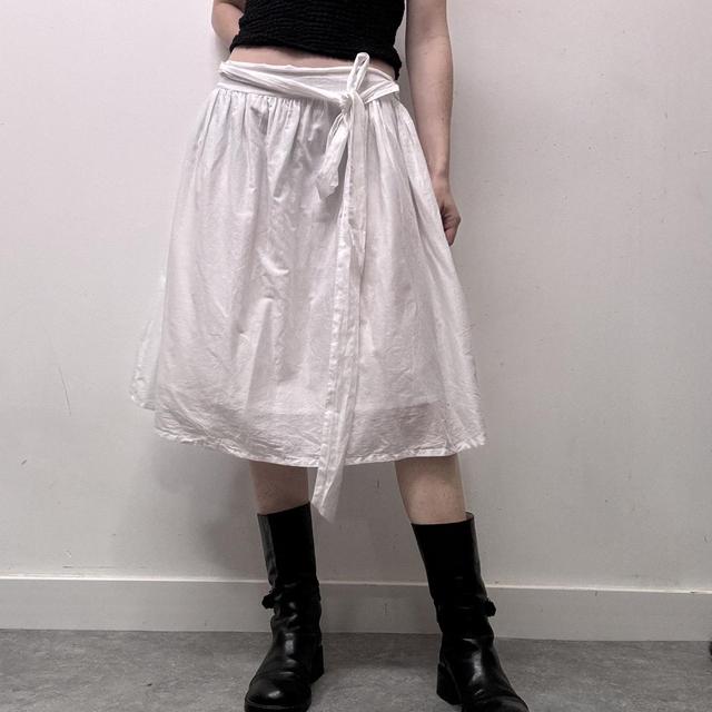 White cotton puff skirt