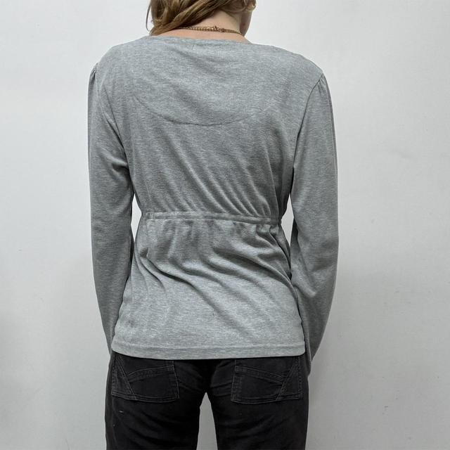 Slouchy lace grey blouse