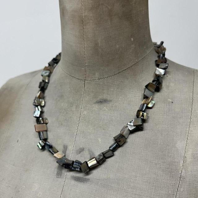 Grunge fairy pearl bead necklace