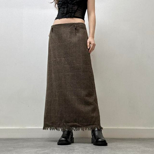 Preppy check tweed skirt