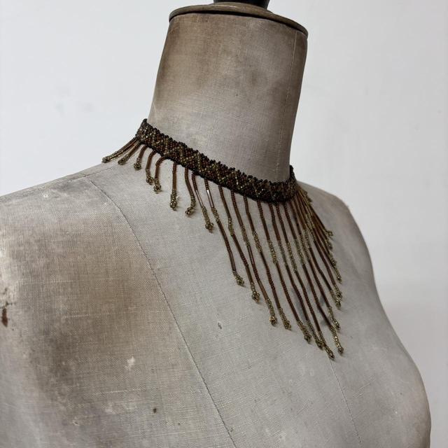 Drape beaded collar neclace