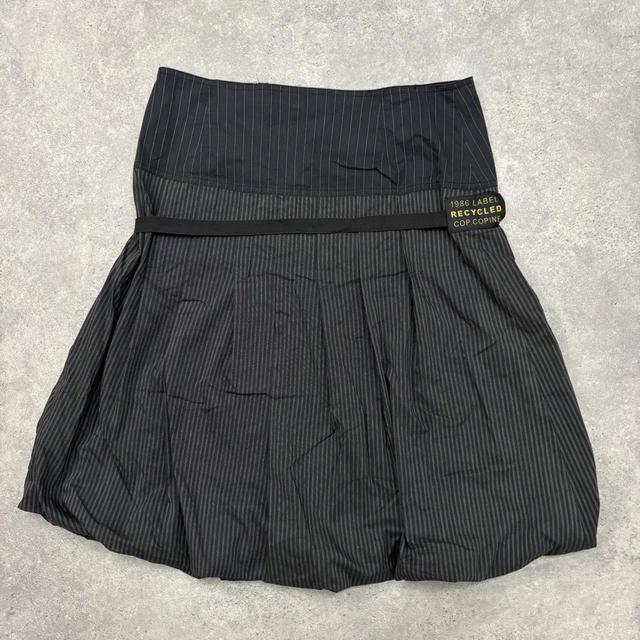 Cop Copine black pinstripe puffy midi