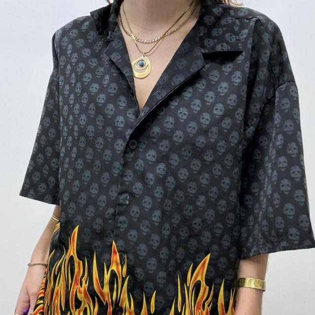 Vintage grunge flame shirt