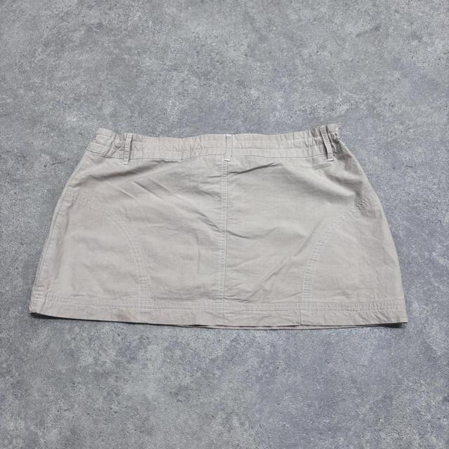 Tan cargo mini skirt