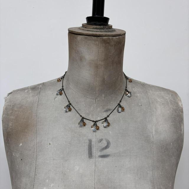 Delicate gemstone crystal necklace