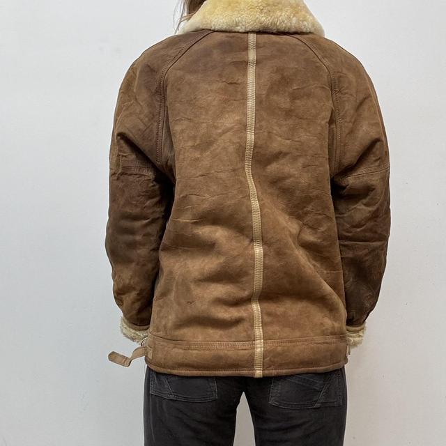 Brown suede sheepskin jacket