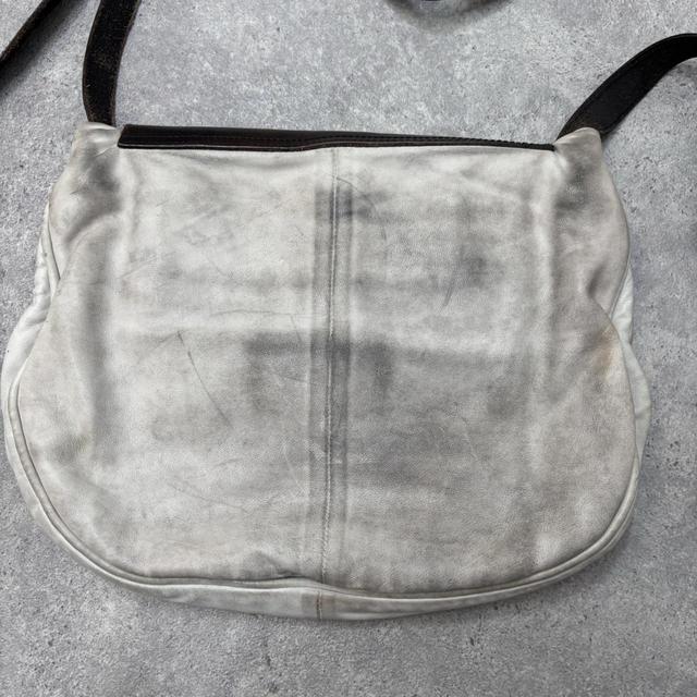 Distressed diesel leather crossbody bag
