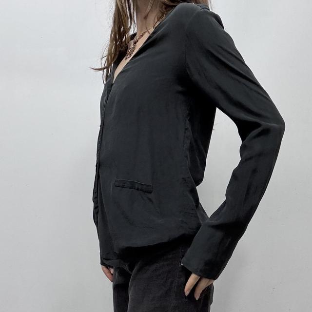 Black silk sezane shirt