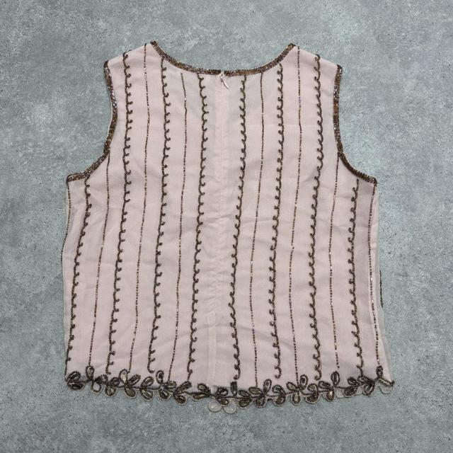 Pink beaded delicate vest