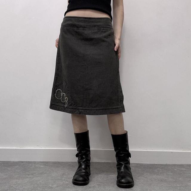 Cop copine pinstripe midi skirt