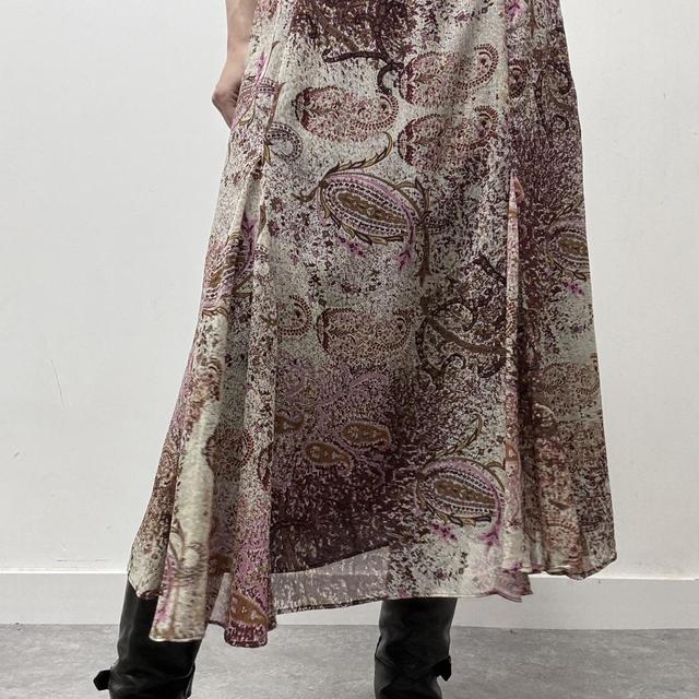 Paisley watercolour floaty midi skirt