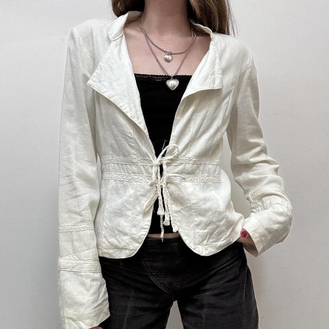 White coquette lace shirt
