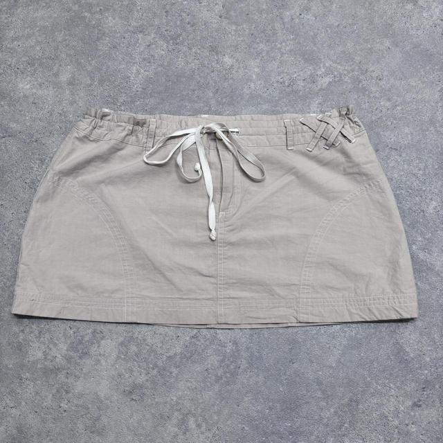 Tan cargo mini skirt