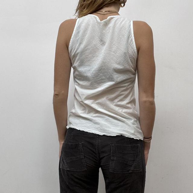 Cotton white cop copine vest