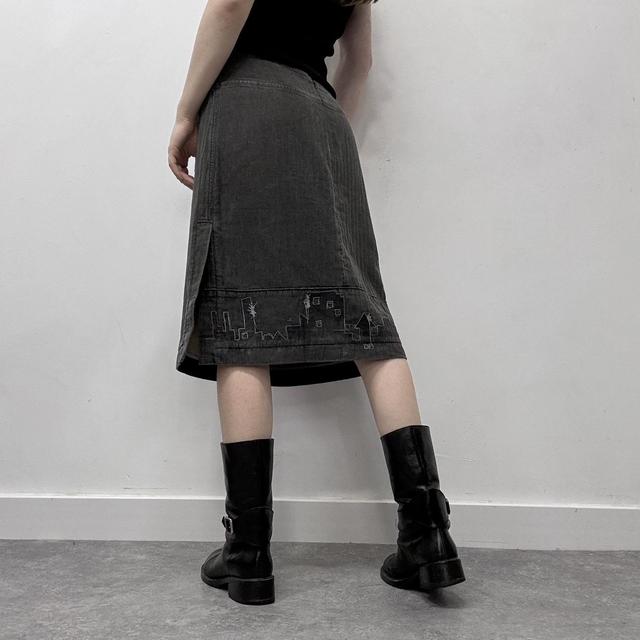 Cop copine pinstripe midi skirt