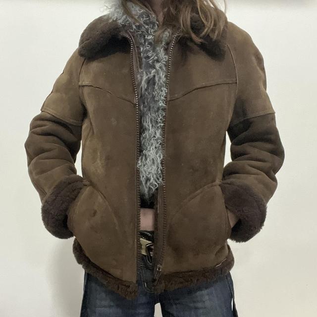 Brown Shearling aviator jacket